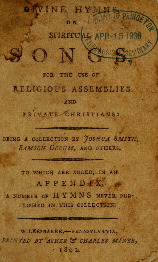 Divine Hymns or Spiritual Songs, for the use of religious assemblies and private Christians: being a collection page 6