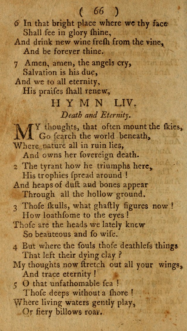 Divine Hymns or Spiritual Songs, for the use of religious assemblies and private Christians: being a collection page 71