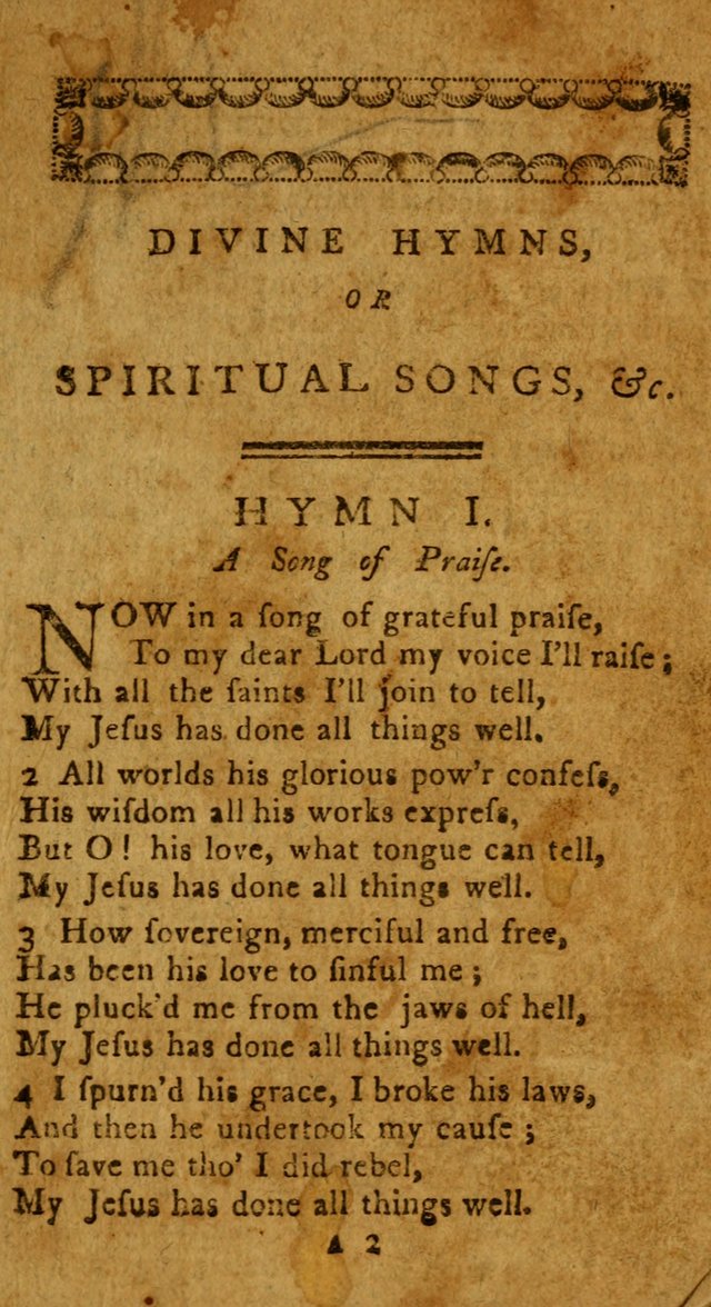 Divine Hymns or Spiritual Songs, for the use of religious assemblies and private Christians: being a collection page 8