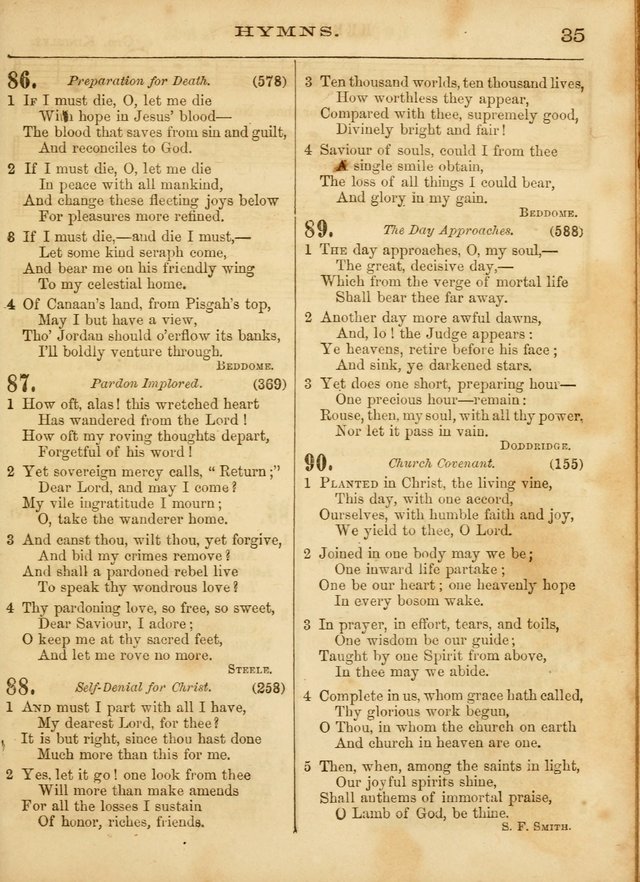 The Devotional Hymn and Tune Book: for social and public worship page 35