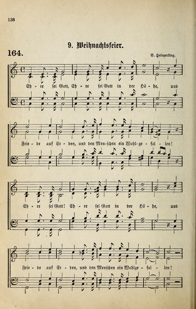 Deutsches Liederbuch: Sammlung von Chorälen und Liedern für Schule und Haus page 136