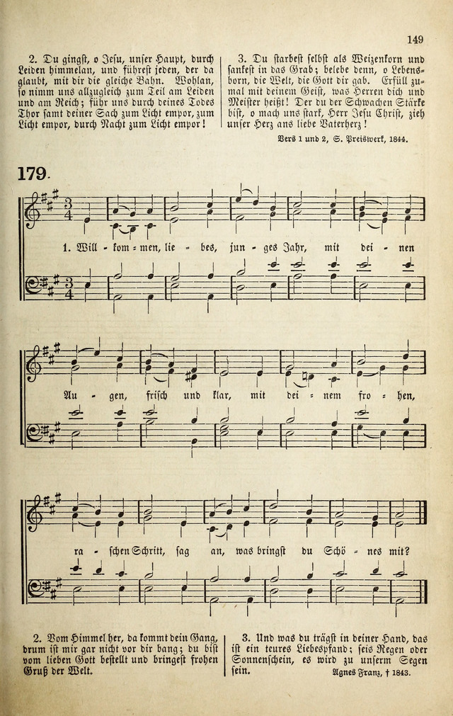 Deutsches Liederbuch: Sammlung von Chorälen und Liedern für Schule und Haus page 149