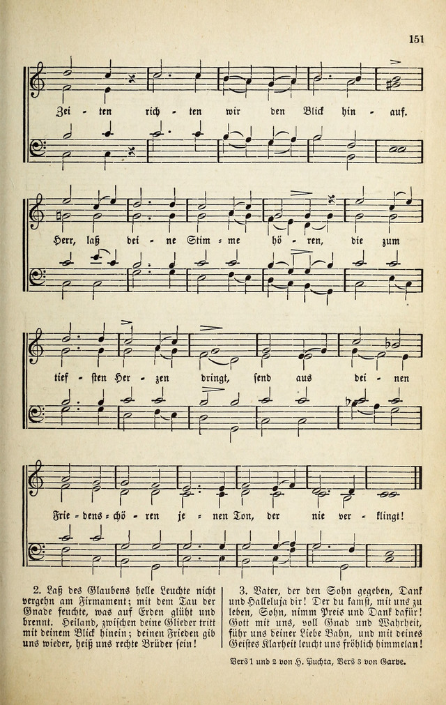 Deutsches Liederbuch: Sammlung von Chorälen und Liedern für Schule und Haus page 151