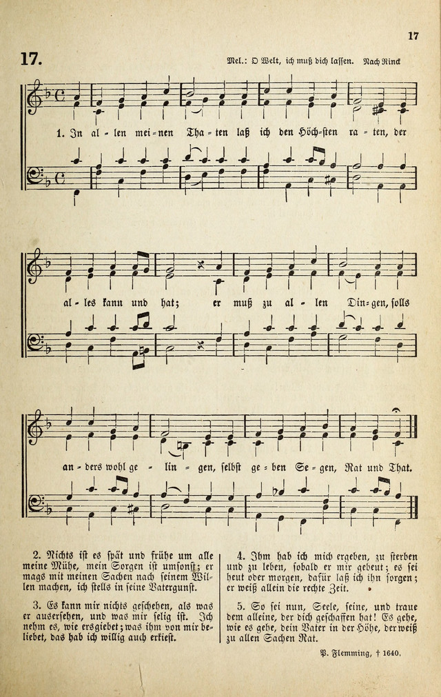 Deutsches Liederbuch: Sammlung von Chorälen und Liedern für Schule und Haus page 17