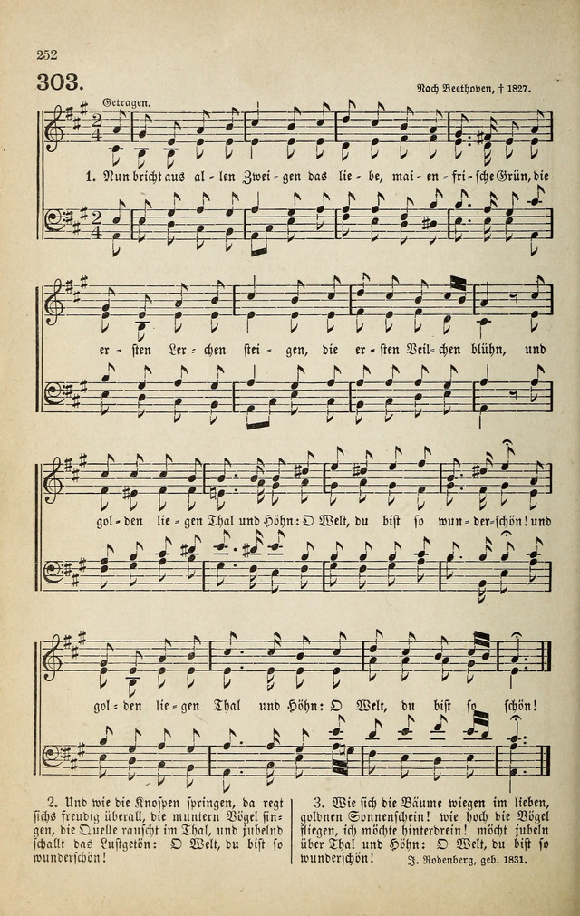 Deutsches Liederbuch: Sammlung von Chorälen und Liedern für Schule und Haus page 252