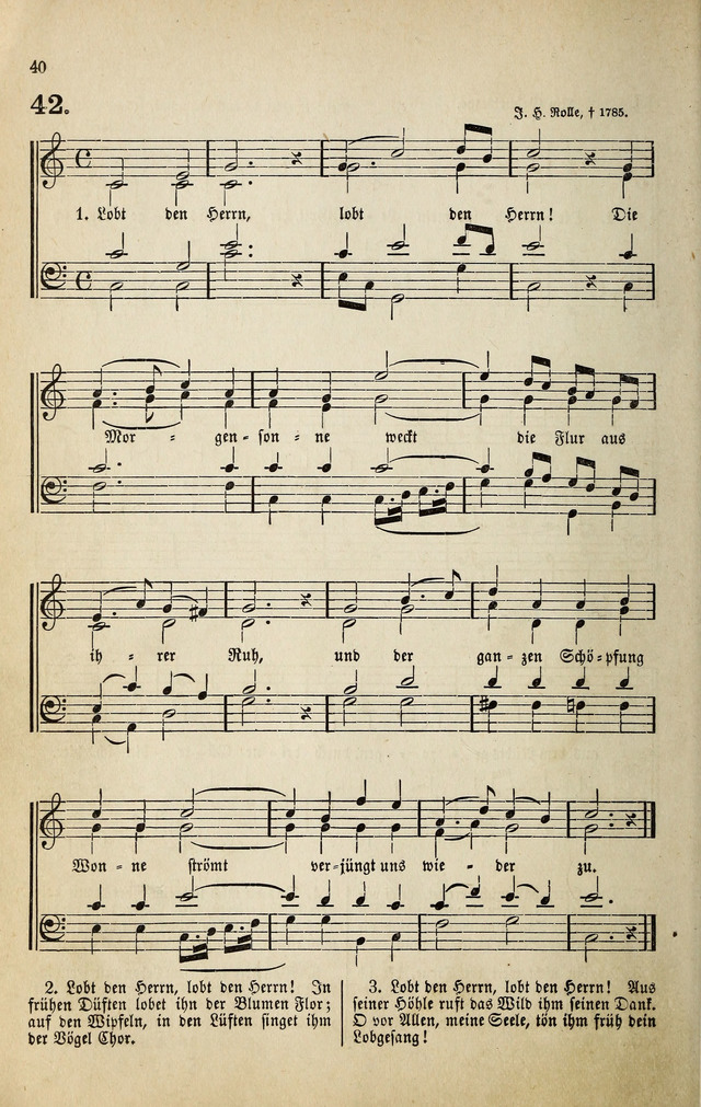 Deutsches Liederbuch: Sammlung von Chorälen und Liedern für Schule und Haus page 40