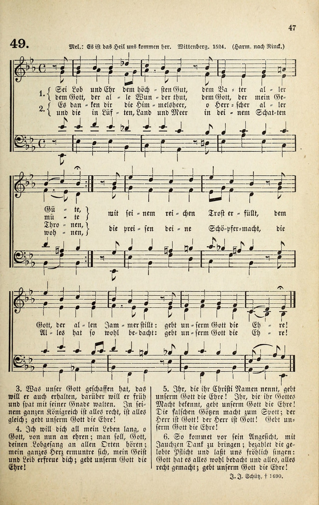 Deutsches Liederbuch: Sammlung von Chorälen und Liedern für Schule und Haus page 47