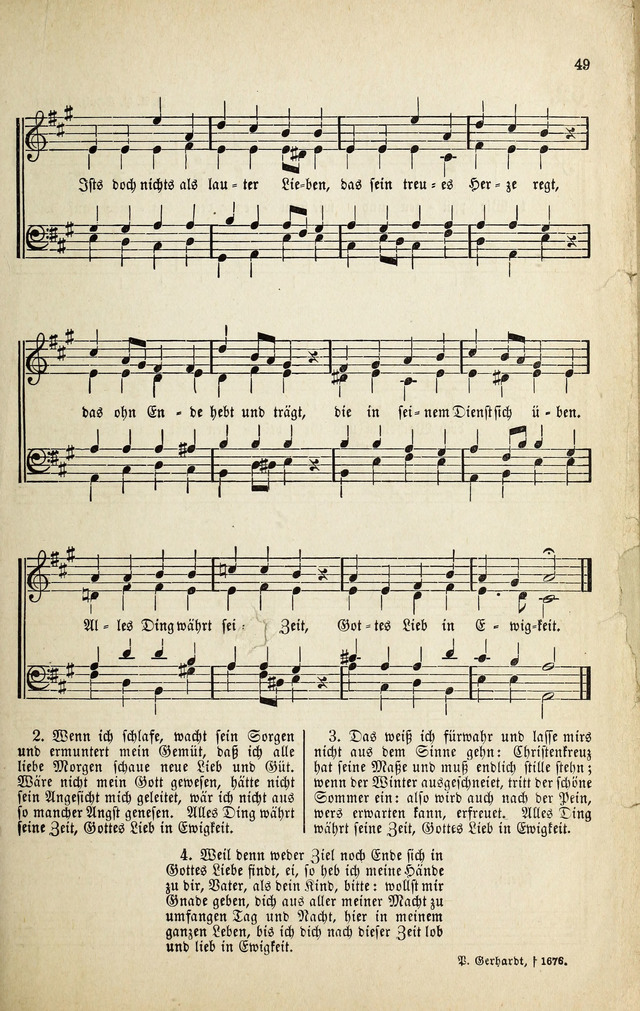 Deutsches Liederbuch: Sammlung von Chorälen und Liedern für Schule und Haus page 49