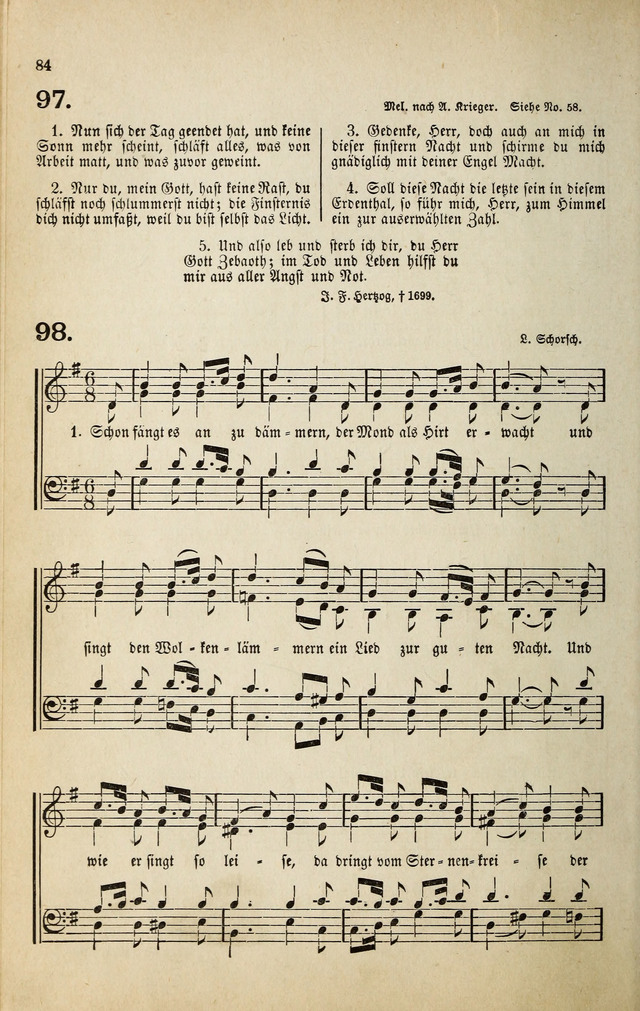 Deutsches Liederbuch: Sammlung von Chorälen und Liedern für Schule und Haus page 84