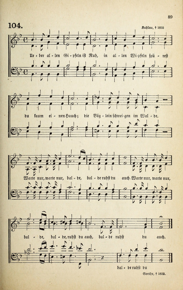 Deutsches Liederbuch: Sammlung von Chorälen und Liedern für Schule und Haus page 89