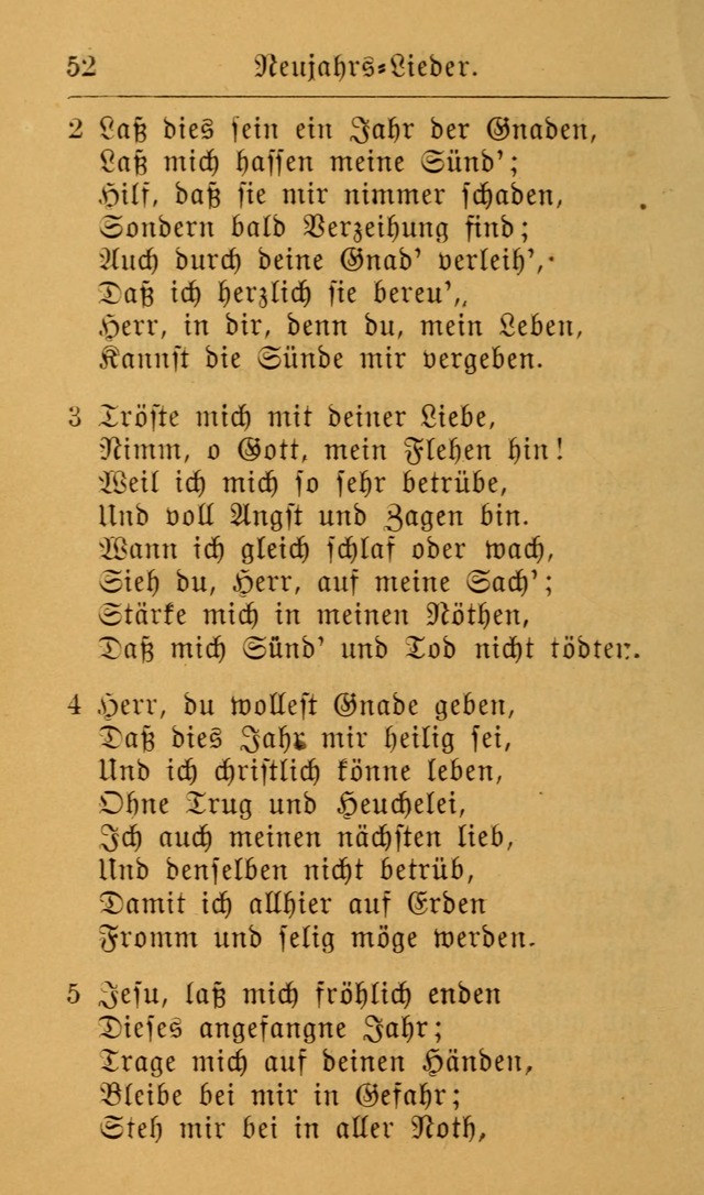Die allgemeine Lieder-Sammlung zum privat und öffentlichen Gottes-Dienst: mit fleiß zusammengetragen (2nd Aufl.) page 52