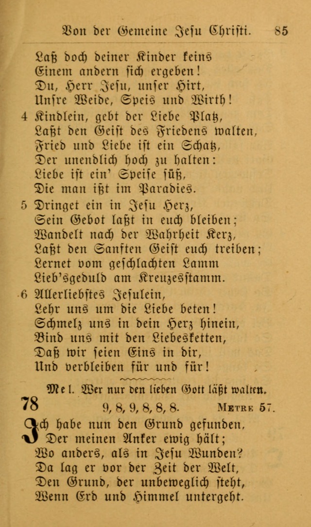 Die allgemeine Lieder-Sammlung zum privat und öffentlichen Gottes-Dienst: mit fleiß zusammengetragen (2nd Aufl.) page 85