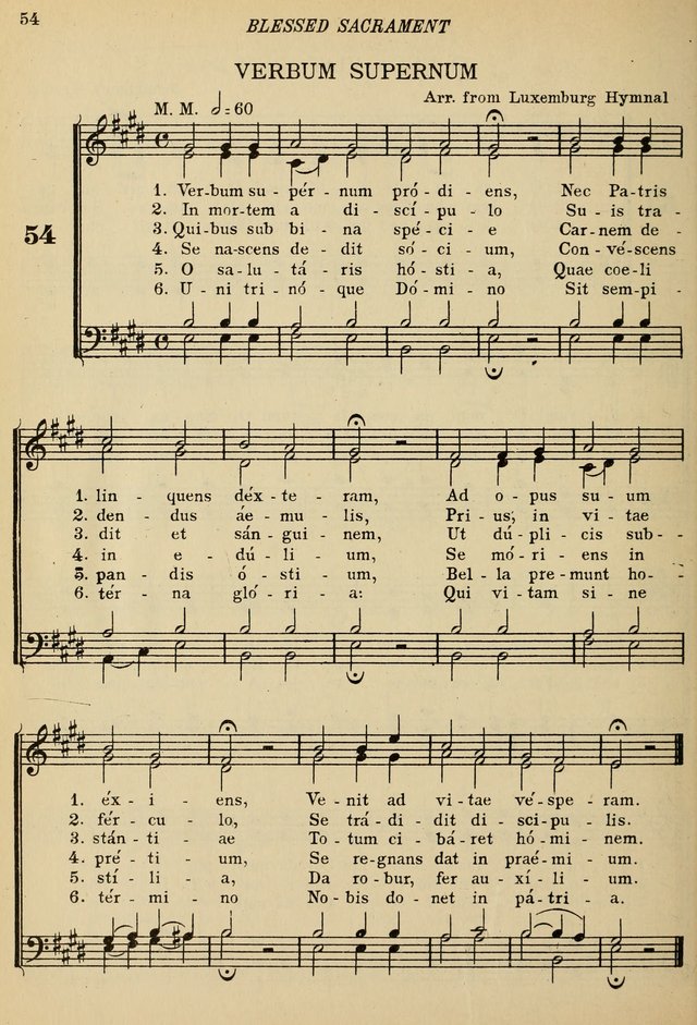 The De La Salle Hymnal: for Catholic schools and choirs page 54