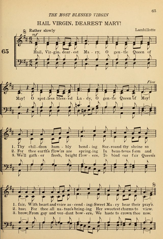 The De La Salle Hymnal: for Catholic schools and choirs page 65