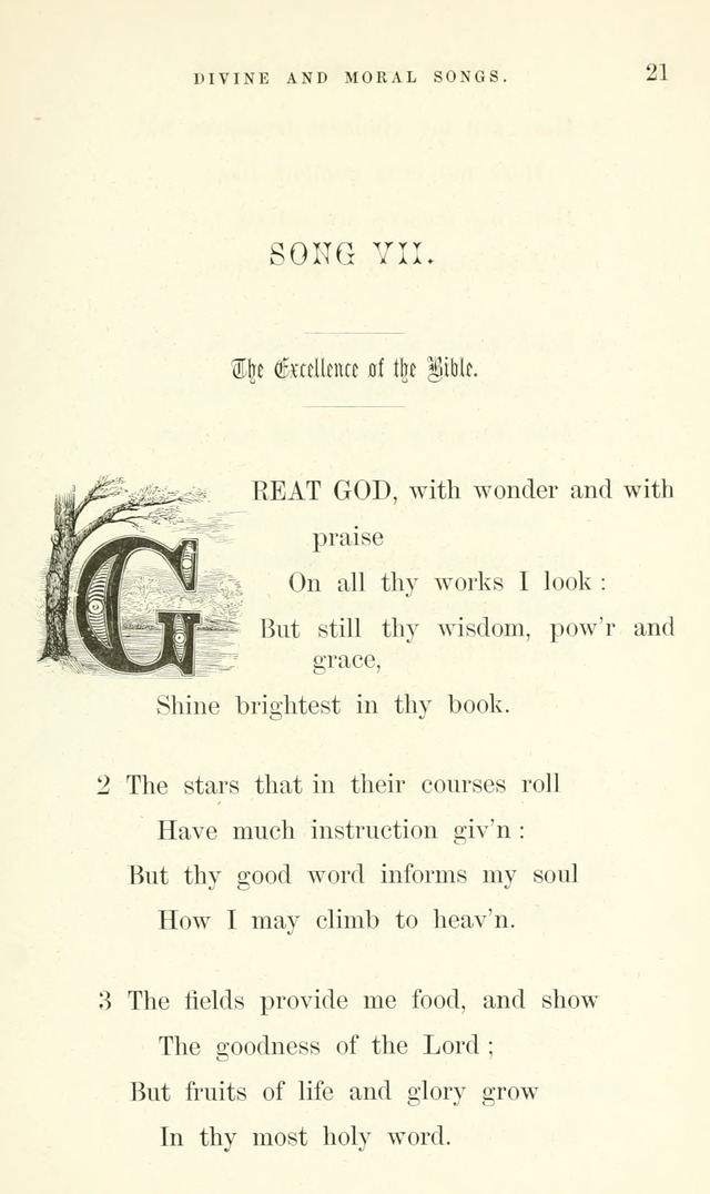 Divine and Moral Songs: attempted in easy language for the use of children with some additional composures page 23