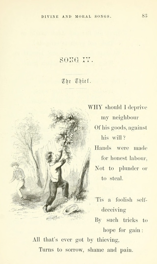 Divine and Moral Songs: attempted in easy language for the use of children with some additional composures page 87