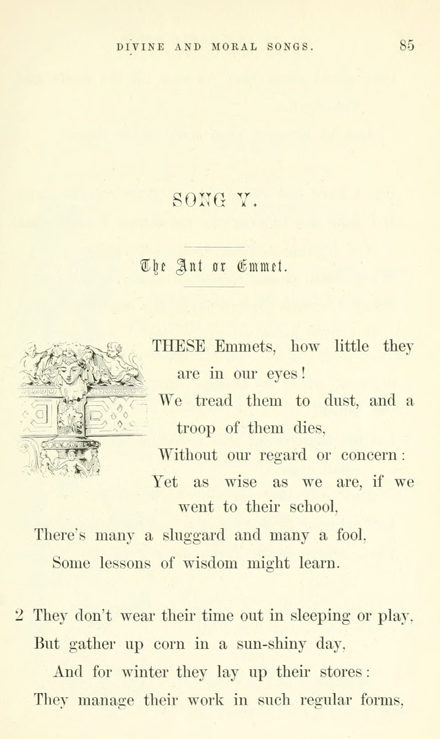 Divine and Moral Songs: attempted in easy language for the use of children with some additional composures page 89
