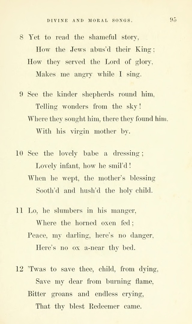 Divine and Moral Songs: attempted in easy language for the use of children with some additional composures page 99