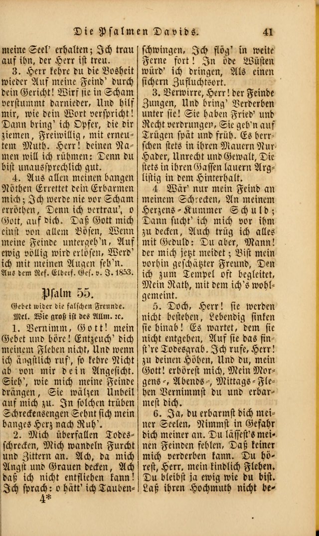 Die Psalmen Davids: nebst einer Sammlung Geistlicher lieder für Oeffentlichen und Privat-Gottesdienst page 41