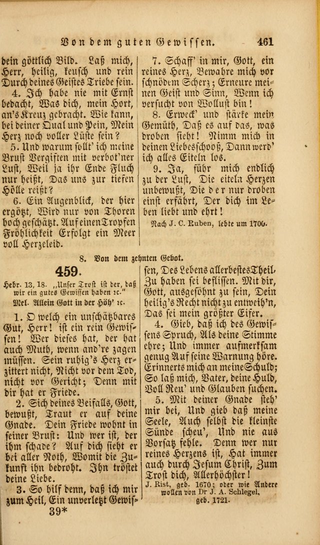 Die Psalmen Davids: nebst einer Sammlung Geistlicher lieder für Oeffentlichen und Privat-Gottesdienst page 463