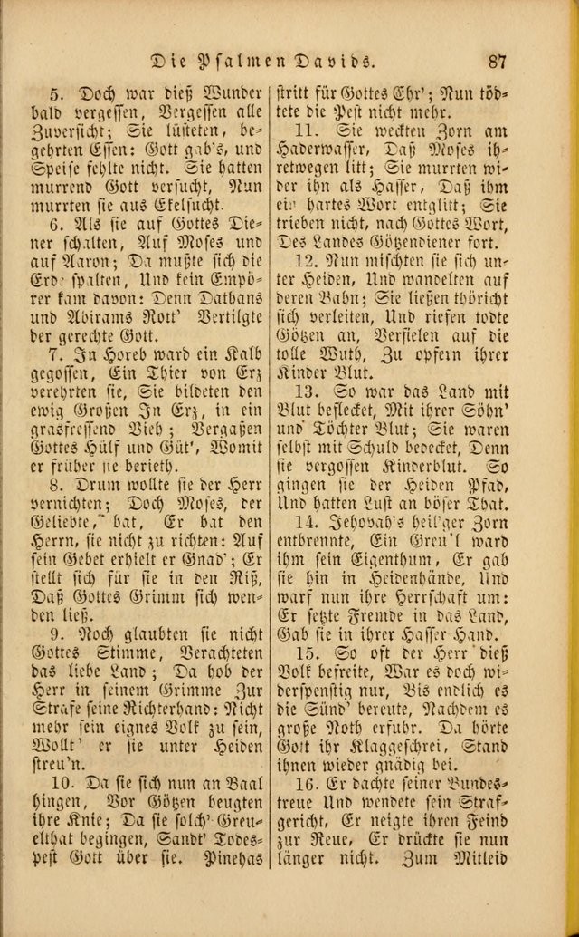 Die Psalmen Davids: nebst einer Sammlung Geistlicher lieder für Oeffentlichen und Privat-Gottesdienst page 87