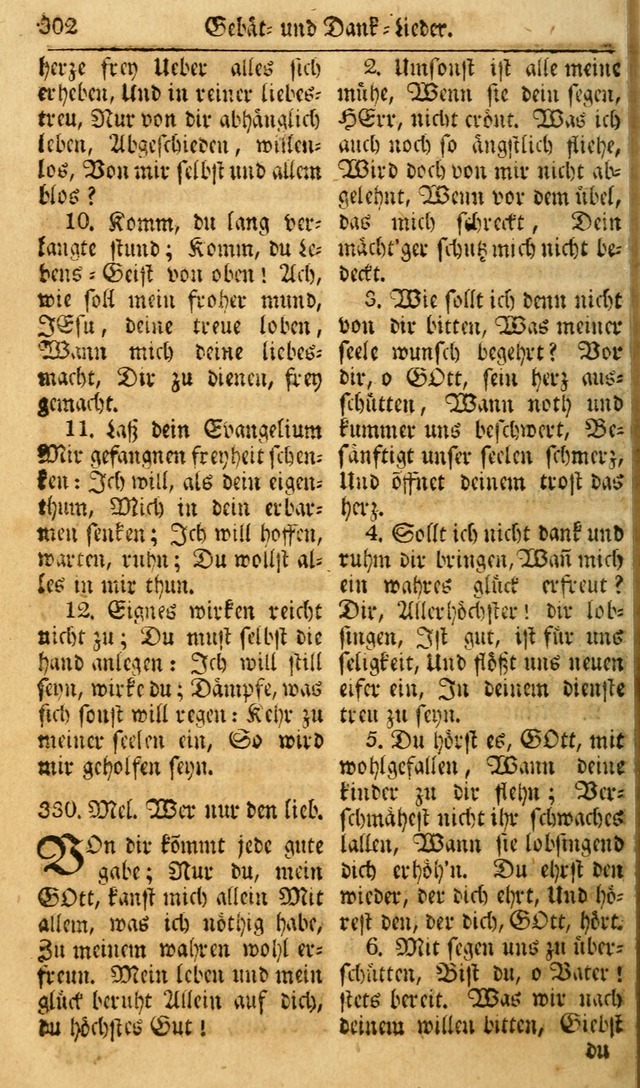 Das Geistliche Saitenspiel: oder, Eine Sammlung auserlesener, erbaulicher, geistreicher Lieder zum Gebrauch aller Gottliebenden Seelen, insonderheit für dei Gemeinen der Evangelischen... (1st Aufl.) page 302