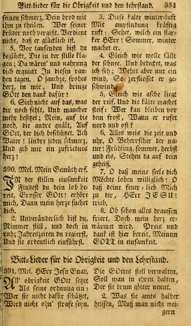 Das Geistliche Saitenspiel: oder, Eine Sammlung auserlesener, erbaulicher, geistreicher Lieder zum Gebrauch aller Gottliebenden Seelen, insonderheit für dei Gemeinen der Evangelischen... (1st Aufl.) page 351
