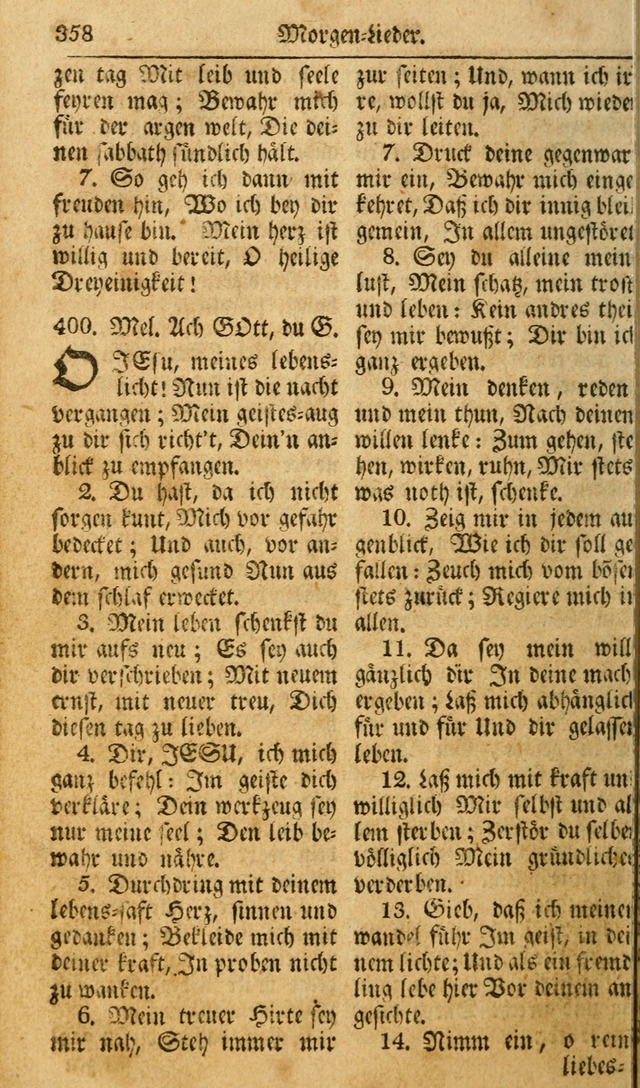 Das Geistliche Saitenspiel: oder, Eine Sammlung auserlesener, erbaulicher, geistreicher Lieder zum Gebrauch aller Gottliebenden Seelen, insonderheit für dei Gemeinen der Evangelischen... (1st Aufl.) page 358