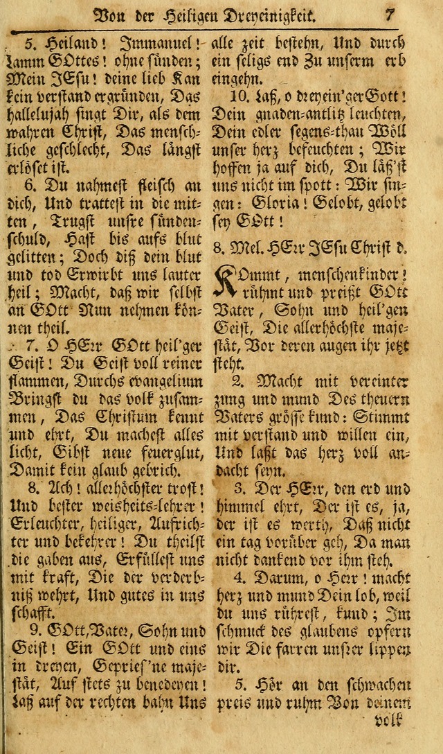 Das Geistliche Saitenspiel: oder, Eine Sammlung auserlesener, erbaulicher, geistreicher Lieder zum Gebrauch aller Gottliebenden Seelen, insonderheit für dei Gemeinen der Evangelischen... (1st Aufl.) page 7