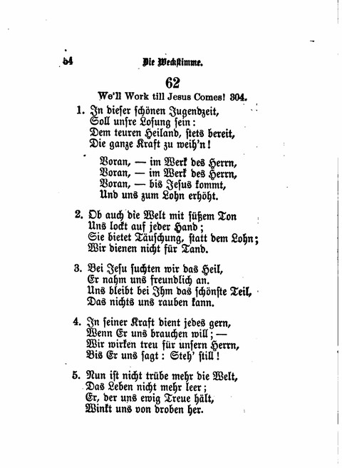 Die Weckstimme: Eine Sammlung geistlicher Lieder für jugendliche Sänger (8th ed.) page 52