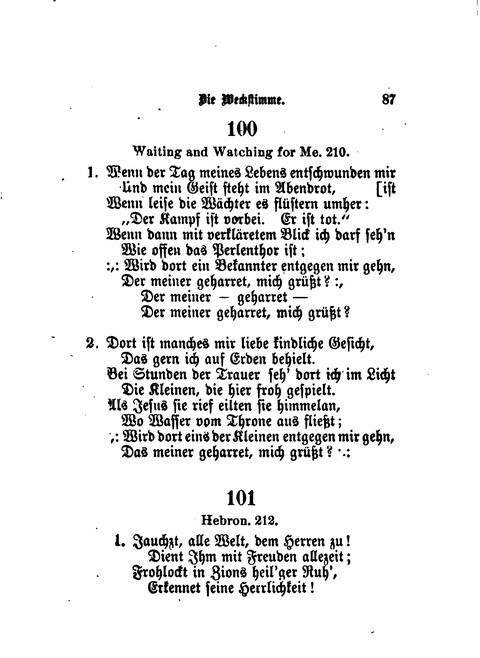 Die Weckstimme: Eine Sammlung geistlicher Lieder für jugendliche Sänger (8th ed.) page 85