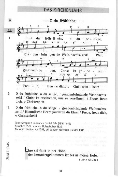 Evangelisches Gesangbuch (Bayern, Mitteldeutschland, Thüringen): Antwort finden in alten und neuen Liedern, in Worten zum Nachdenken und Beten page 69