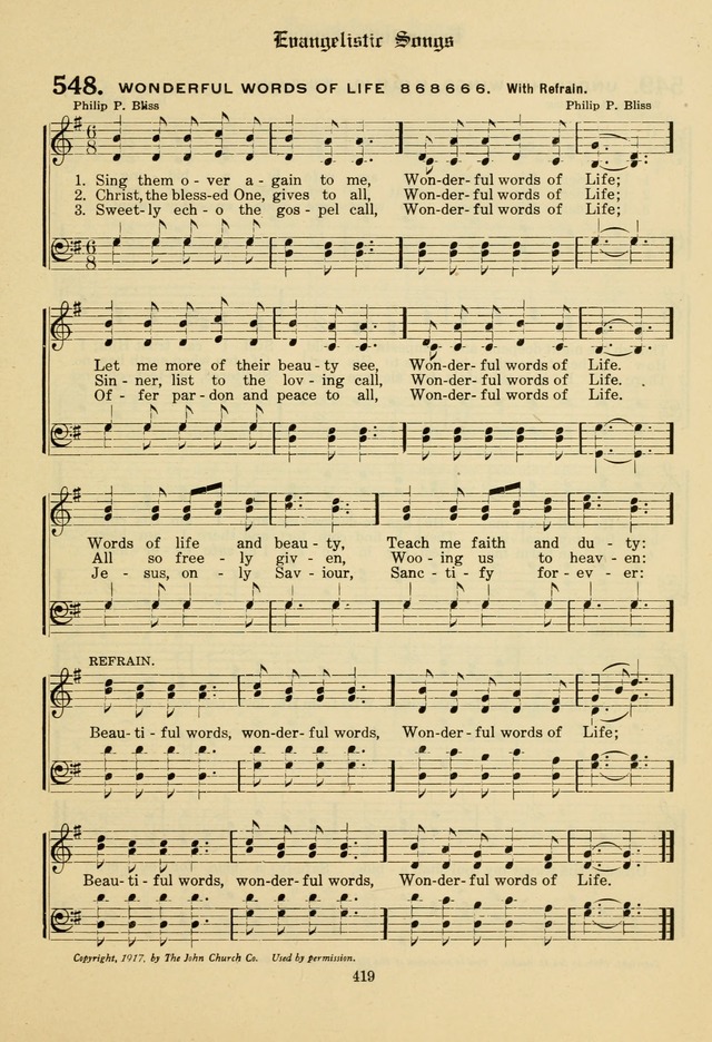 The Evangelical Hymnal page 421