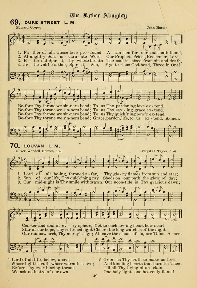 The Evangelical Hymnal page 51