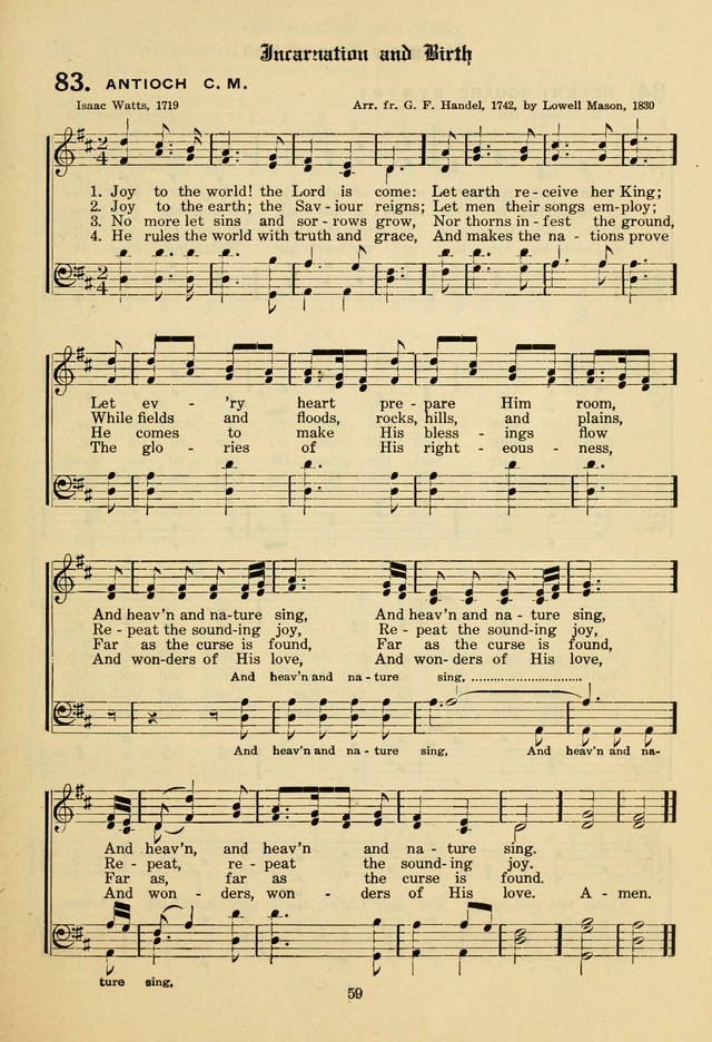 The Evangelical Hymnal page 61