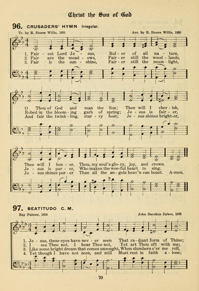 The Evangelical Hymnal page 72