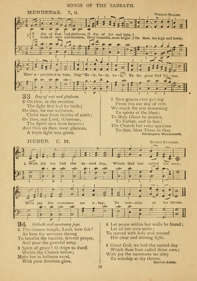 The Epworth Hymnal: containing standard hymns of the Church, songs for the Sunday-School, songs for social services, songs for the home circle, songs for special occasions page 33