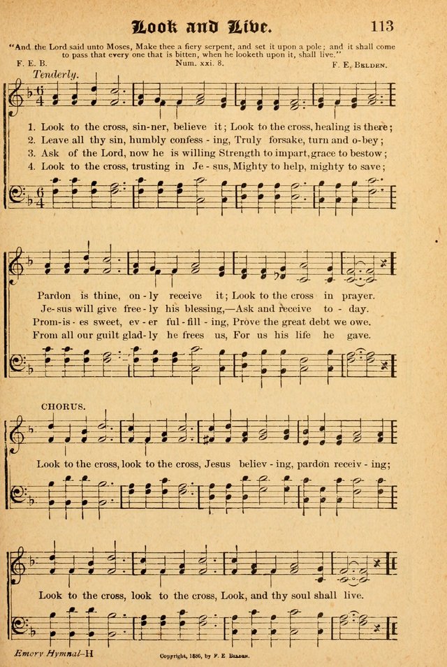 The Emory Hymnal: a collection of sacred hymns and music for use in public worship, Sunday-schools, social meetings and family worship page 111