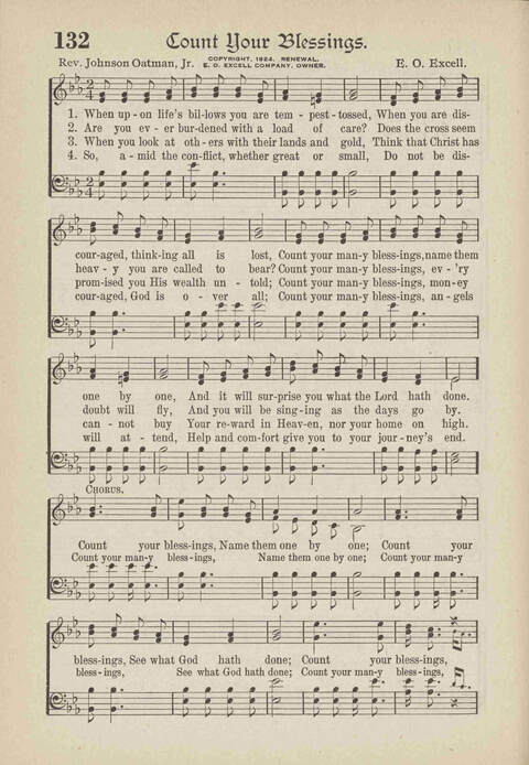 The Excell Hymnal: for the church and Sunday school page 132