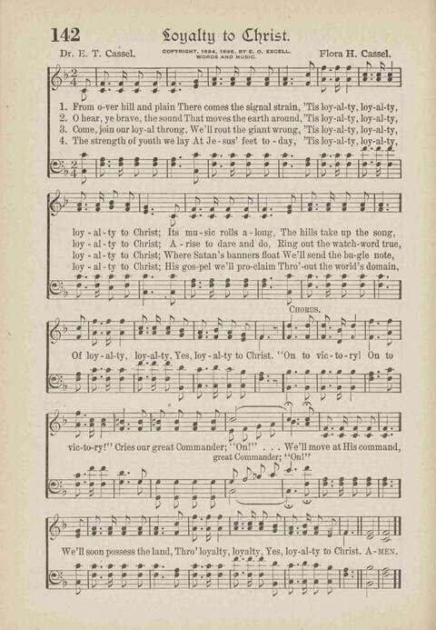 The Excell Hymnal: for the church and Sunday school page 142
