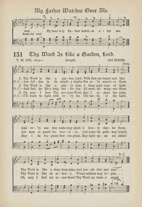 The Excell Hymnal: for the church and Sunday school page 151