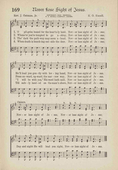 The Excell Hymnal: for the church and Sunday school page 169