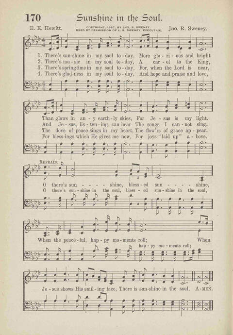 The Excell Hymnal: for the church and Sunday school page 170
