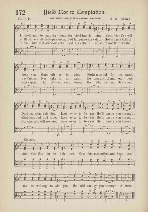 The Excell Hymnal: for the church and Sunday school page 172