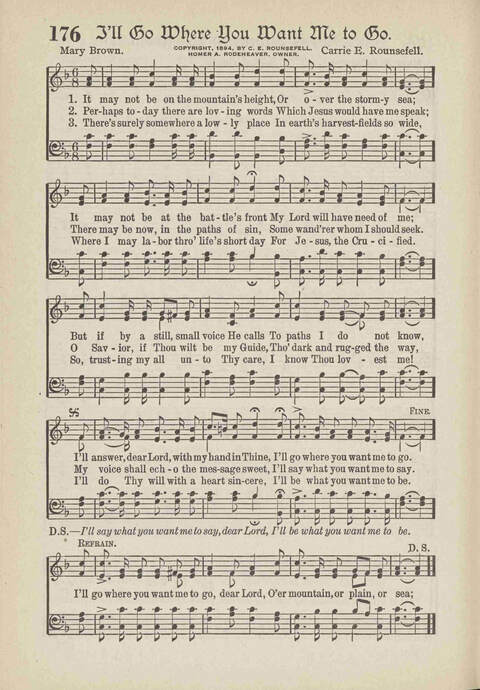 The Excell Hymnal: for the church and Sunday school page 176
