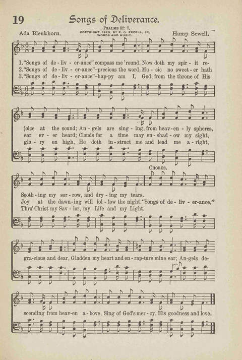 The Excell Hymnal: for the church and Sunday school page 19