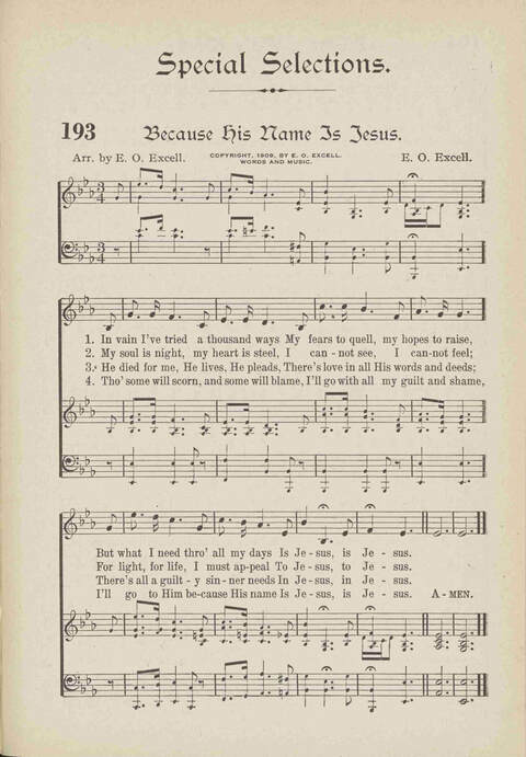The Excell Hymnal: for the church and Sunday school page 193