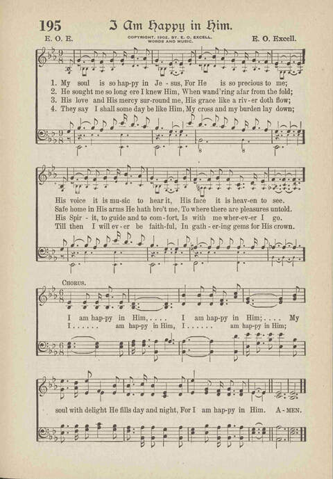 The Excell Hymnal: for the church and Sunday school page 195