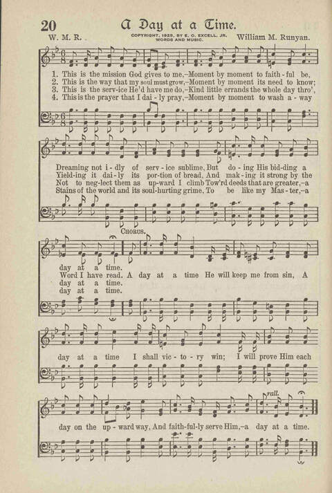 The Excell Hymnal: for the church and Sunday school page 20