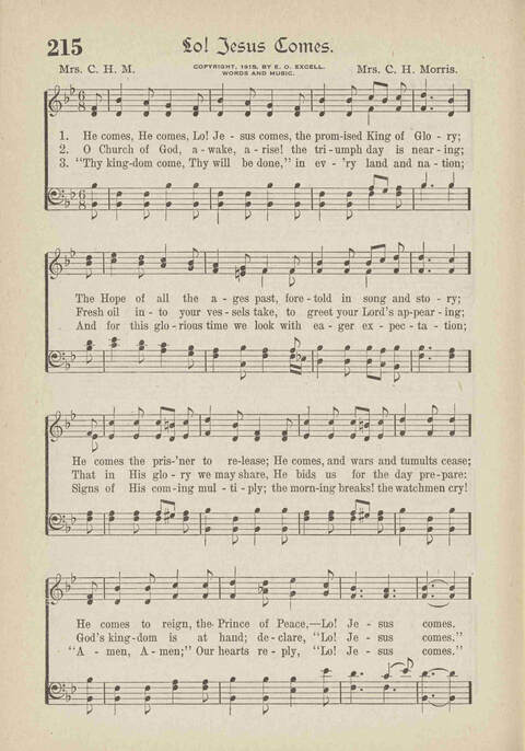 The Excell Hymnal: for the church and Sunday school page 214